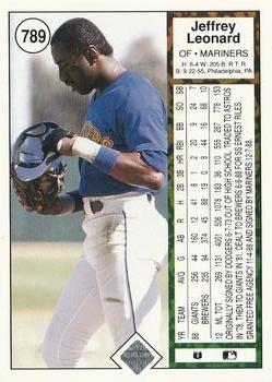 Jeffrey Leonard  baseball card collectible - Main Image 2