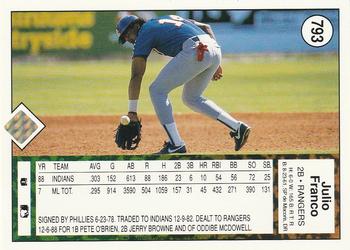 Julio Franco  baseball card collectible - Main Image 2