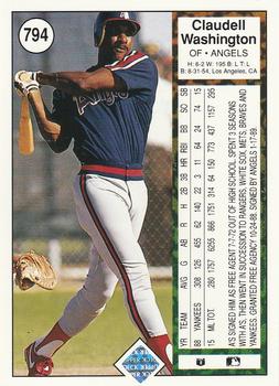 Claudell Washington  baseball card collectible - Main Image 2