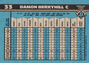 Damon Berryhill  baseball card collectible - Main Image 2