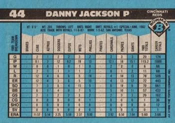 Danny Jackson  baseball card collectible - Main Image 2