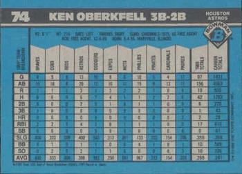 Ken Oberkfell  baseball card collectible - Main Image 2