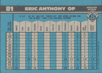 Eric Anthony  baseball card collectible - Main Image 2