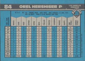 Orel Hershiser  baseball card collectible - Main Image 2