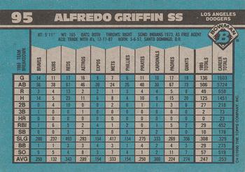 Alfredo Griffin  baseball card collectible - Main Image 2