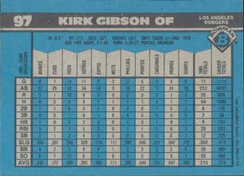 Kirk Gibson  baseball card collectible - Main Image 2
