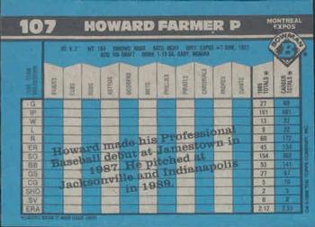 Howard Farmer  baseball card collectible - Main Image 2