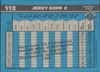 Jerry Goff  baseball card collectible - Main Image 2