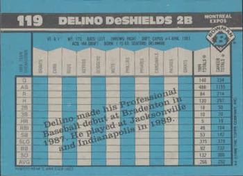 Delino DeShields  baseball card collectible - Main Image 2