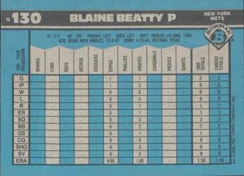 Blaine Beatty  baseball card collectible - Main Image 2