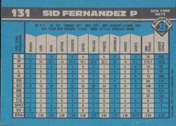 Sid Fernandez  baseball card collectible - Main Image 2