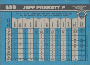 Jeff Parrett  baseball card collectible - Main Image 2