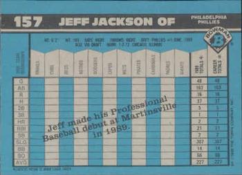 Jeff Jackson  baseball card collectible - Main Image 2
