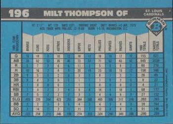 Milt Thompson  baseball card collectible - Main Image 2
