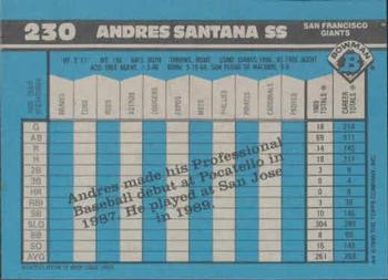 Andres Santana  baseball card collectible - Main Image 2