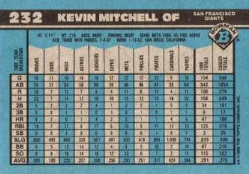 Kevin Mitchell  baseball card collectible - Main Image 2