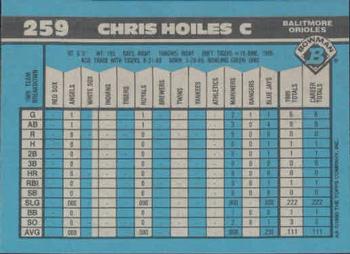 Chris Hoiles  baseball card collectible - Main Image 2