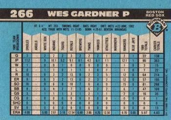 Wes Gardner  baseball card collectible - Main Image 2