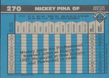Mickey Pina  baseball card collectible - Main Image 2