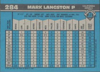 Mark Langston  baseball card collectible - Main Image 2