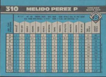 Melido Perez  baseball card collectible - Main Image 2