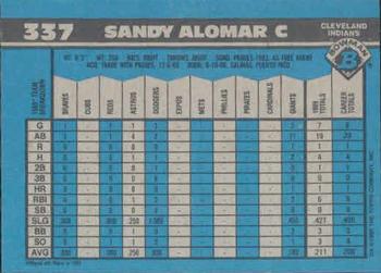 Sandy Alomar  baseball card collectible - Main Image 2