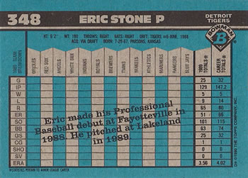 Eric Stone  baseball card collectible - Main Image 2