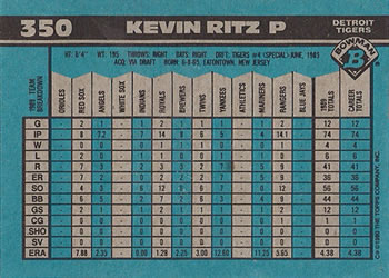 Kevin Ritz  baseball card collectible - Main Image 2