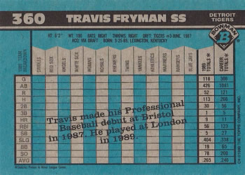 Travis Fryman  baseball card collectible - Main Image 2