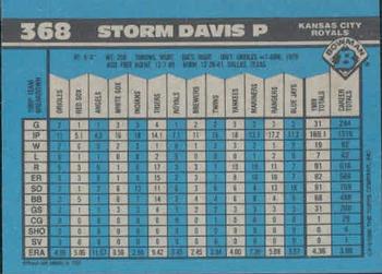 Storm Davis  baseball card collectible - Main Image 2