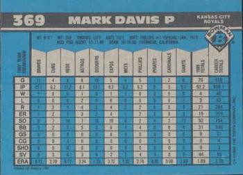 Mark Davis  baseball card collectible - Main Image 2