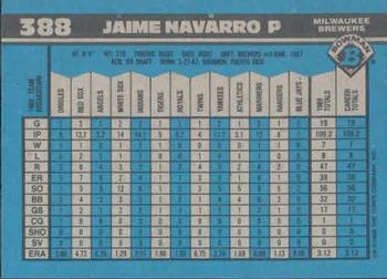 Jaime Navarro  baseball card collectible - Main Image 2