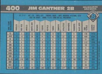 Jim Gantner  baseball card collectible - Main Image 2