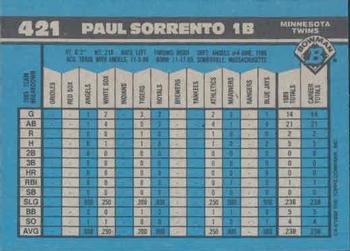 Paul Sorrento  baseball card collectible - Main Image 2