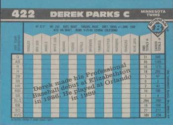 Derek Parks  baseball card collectible - Main Image 2
