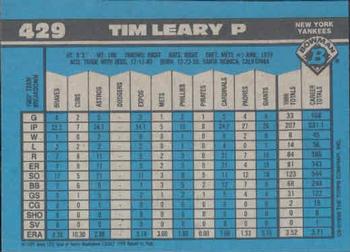 Tim Leary  baseball card collectible - Main Image 2