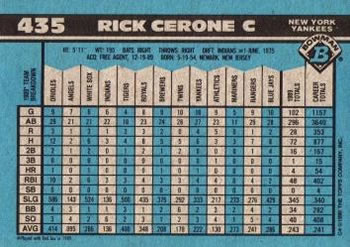 Rick Cerone  baseball card collectible - Main Image 2