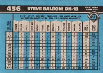 Steve Balboni  baseball card collectible - Main Image 2