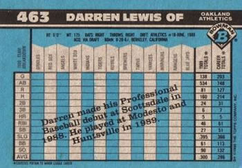 Darren Lewis  baseball card collectible - Main Image 2