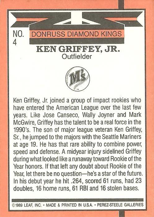 Ken Griffey Jr.  baseball card collectible - Main Image 2