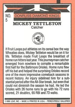 Mickey Tettleton  baseball card collectible - Main Image 2