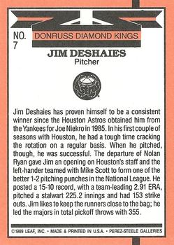 Jim Deshaies  baseball card collectible - Main Image 2