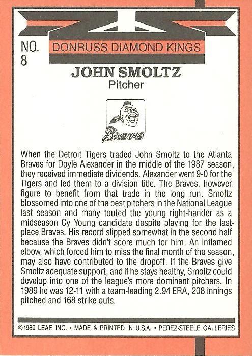 John Smoltz  baseball card collectible - Main Image 2