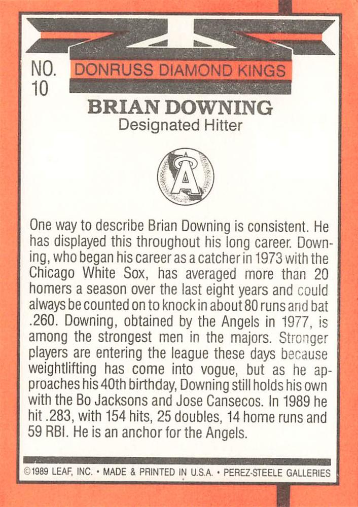 Brian Downing  baseball card collectible - Main Image 2