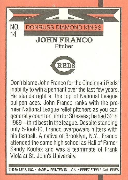John Franco  baseball card collectible - Main Image 2