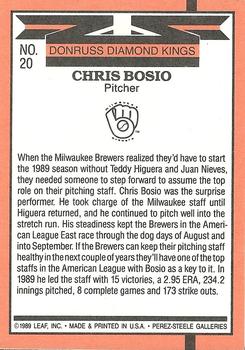 Chris Bosio  baseball card collectible - Main Image 2