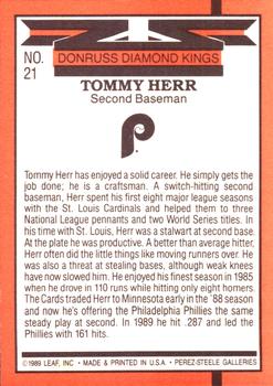 Tommy Herr  baseball card collectible - Main Image 2