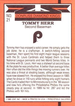 Tommy Herr  baseball card collectible - Main Image 2
