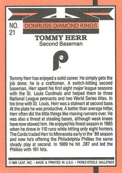 Tommy Herr  baseball card collectible - Main Image 2