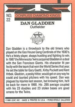 Dan Gladden  baseball card collectible - Main Image 2